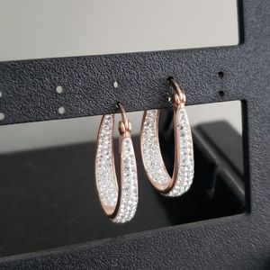 NWOT Rose Cubic Zirconia Hoops